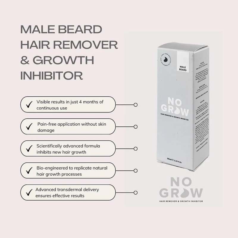 Male Beard Hair Remover & Growth Inhibitor - Image 2