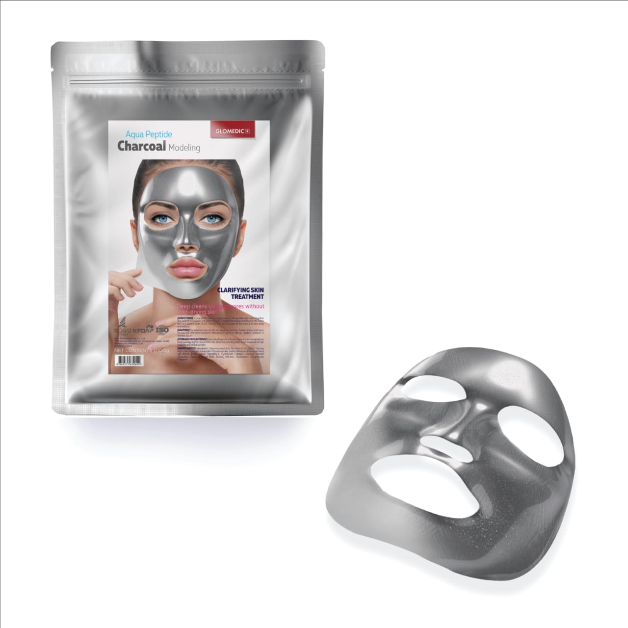 Glomedic Charcoal Aqua Peptide Modeling Mask 25g - Image 2