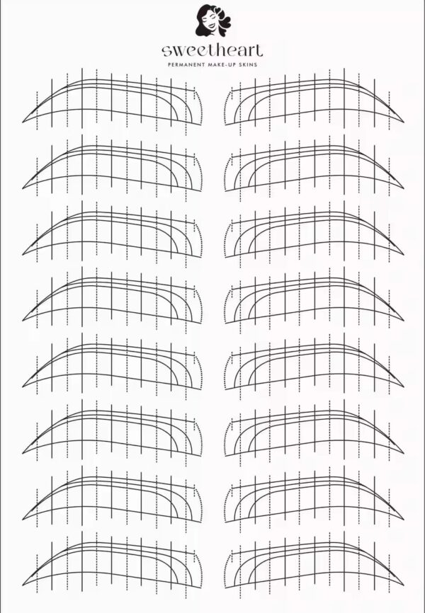 Eyebrow PMU Skin for Practicing Segments, Tip & Joints - Double Sided