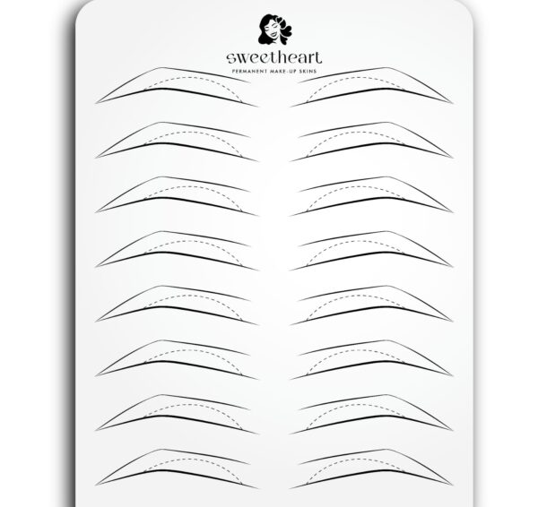Eyebrow PMU Skin for Simple Structured Ombre Design - Double Sided